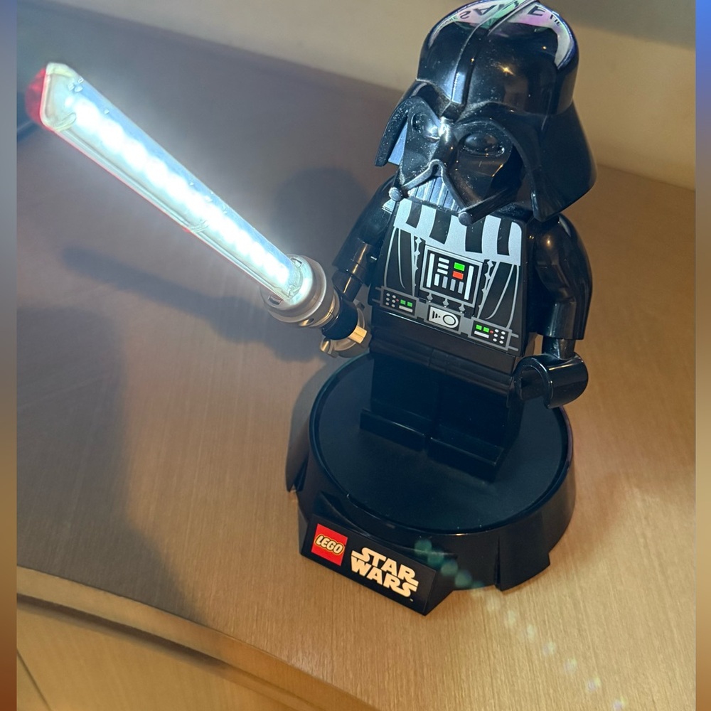 LEGO Star Wars Black and Red Darth Vader Figure Table Lamp